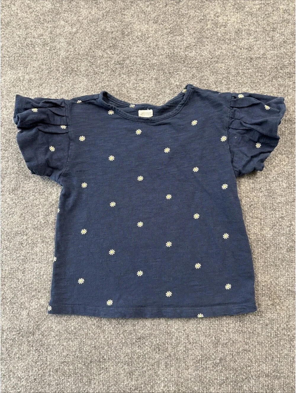 Gymboree Navy  Girls Daisy Tee 7/8